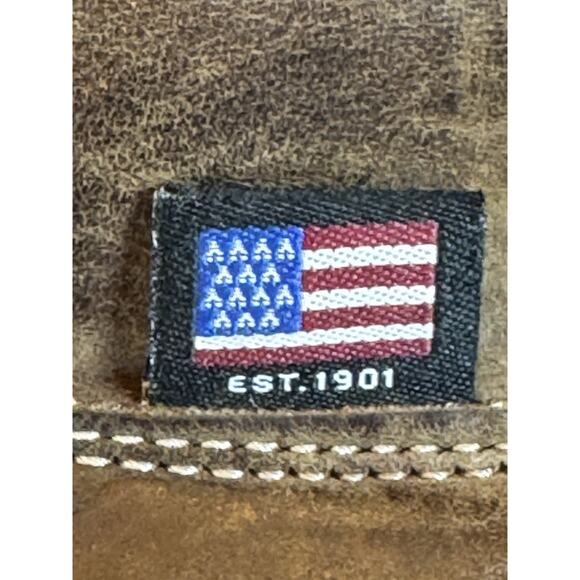 12 D Chippewa Brown Leather Steel Toe Work Boots Slip On Logger Made In USA - Picture 9 of 16